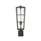 Z-Lite Helix 1 Light Outdoor Post Mount Fixture, Black And Clear Seedy 591PHB-BK - alternate 5